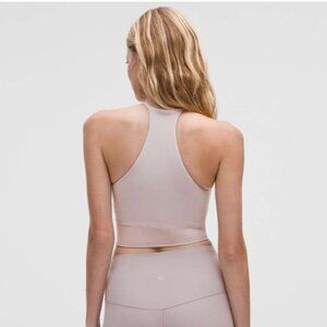 Lululemon Nulu High-Neck Mesh-Hem Tank Top *Light Support, B/C Cup Mauve Grey